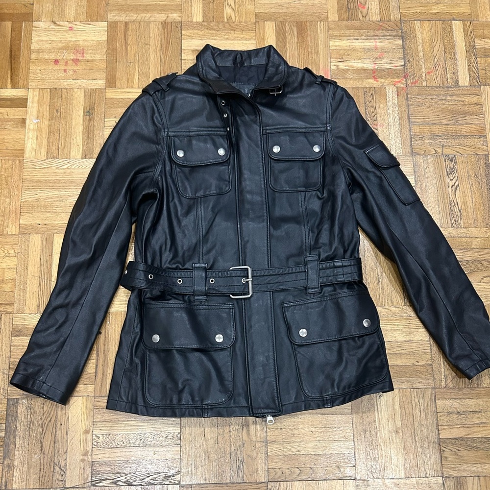 Roots leather jacket size 6